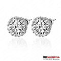 Boucles d&#39;oreilles en forme de zircon Round 10 * 10mm (CER0001-B)